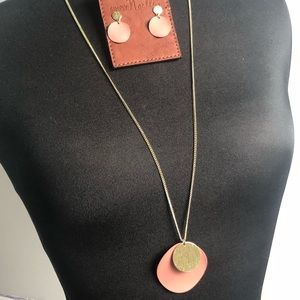 Modern love SET earrings and necklace +BONUS